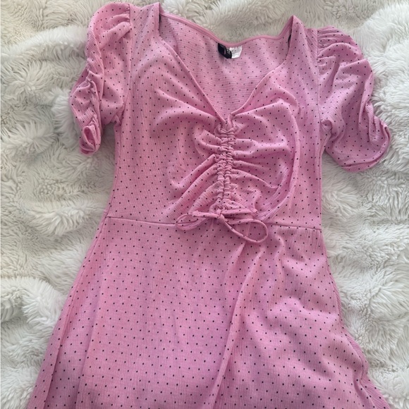 Divided pink polka dot dress - Picture 4 of 4